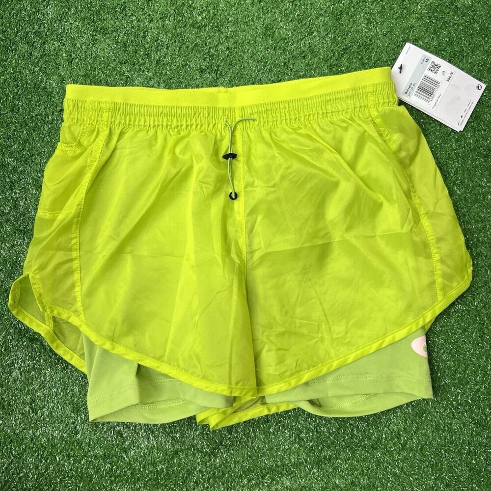 Nike Running Shorts Sz XS Womens Icon Clash Tempo Luxe 2 in 1 Mid Rise Neon